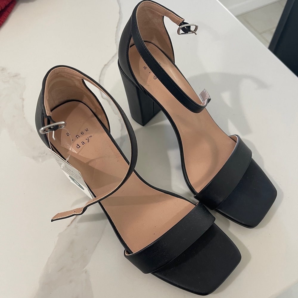 Square toe heels